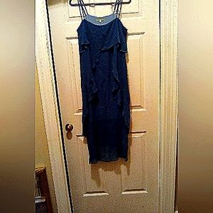 Halston black cocktail dress size xl